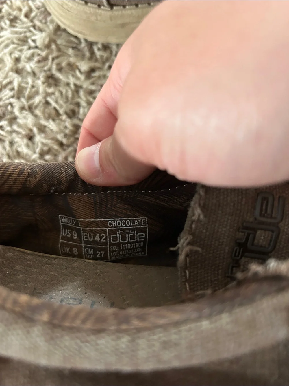 Hey Dude Men's Brown Canvas Slip-On Loafers